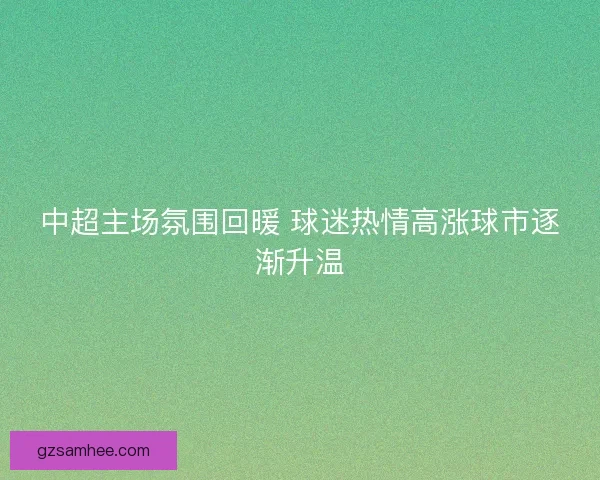 中超主场氛围回暖 球迷热情高涨球市逐渐升温 中超主场氛围回暖 球迷热情高涨球市逐渐升温