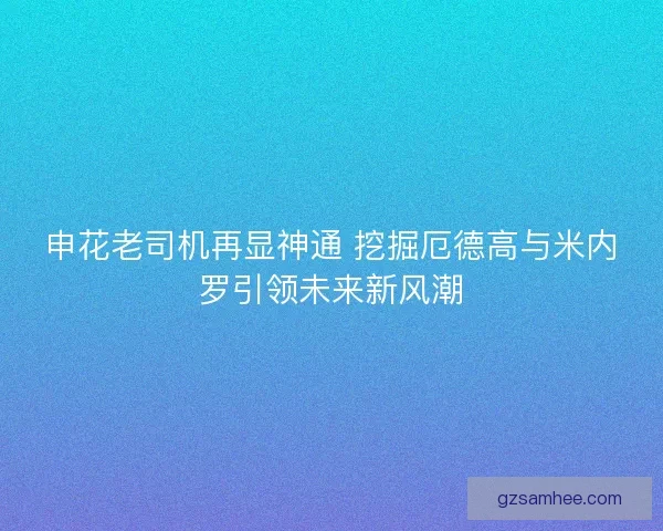 申花老司机再显神通 挖掘厄德高与米内罗引领未来新风潮